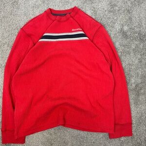 Y2k red Abercrombie thermal long sleeve shirt